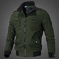 Autumn and Winter Men Casual Coldproof Windbreaker Jacket Coat Men New Outwear Stand Slim Military Jacket Mens Fashion Overcoat