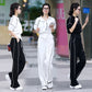 Pant Sets Women Wide-leg Pants Suit New Summer Short Sleeve Tops With Casual Pants Two Piece Set Conjuntos Para Mujeres 2 Piezas