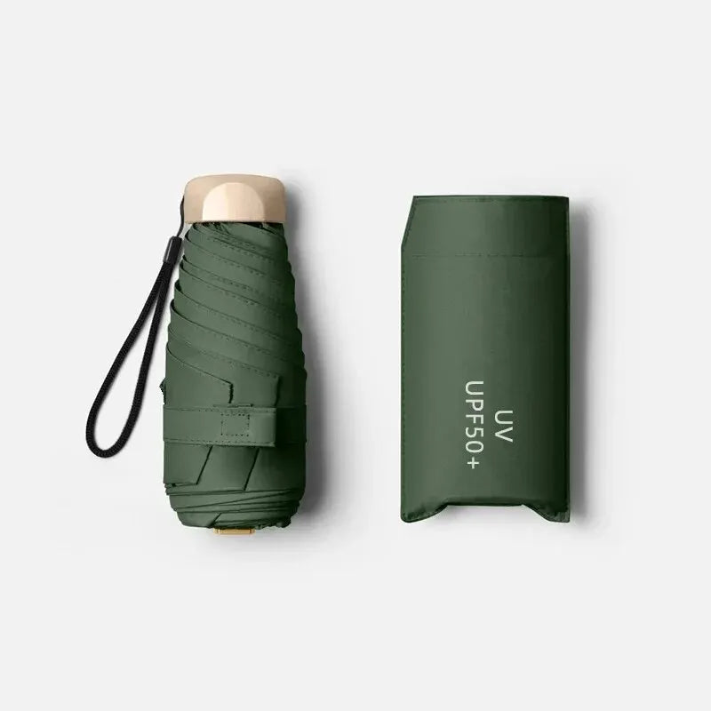 Mini Sun Umbrella Pocket Rain Umbrella Folding UV Ultraviolet Protection Sun Shade Pocket