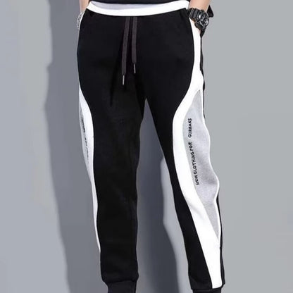 Men’s Black Jogger Pants – Hip Hop Drawstring Sweatpants, Loose Fit Elastic Waist Trousers, Casual Sportswea