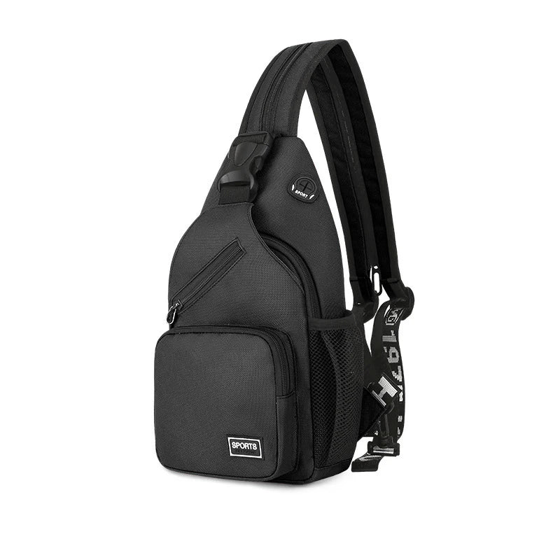 Small Women’s Chest Bag Crossbody – Oxford Travel Shoulder Backpack with Earphone Hole, Adjustable Sports & Messenger Bag