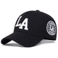 Unisex La Letter Embroidery Baseball Caps Spring and Autumn Outdoor Adjustable Casual Hats Sunscreen Hat