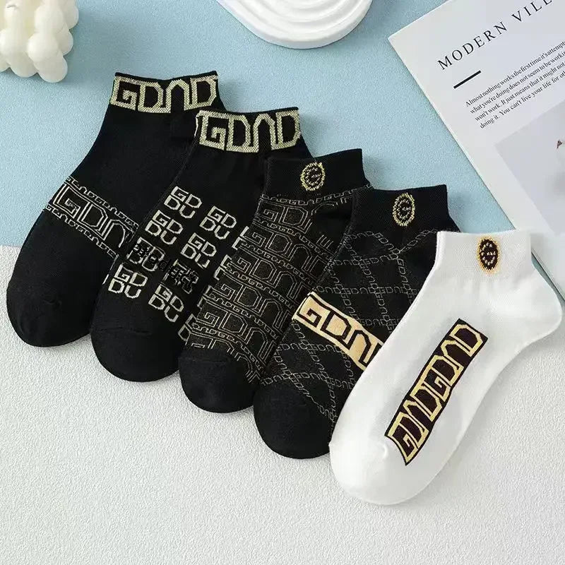Summer Socks 1pair Absorbent Anti-odor Cotton Ankle Socks Pop-socks Moisture Absorbent Sweat-absorbent Short Tube