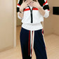 Casual Pullover Coat and Wide Leg Pants Suit for Women, Two-Piece Set Trouser Long Sleeve Loose Outfits Tracksuit Fashion 2023