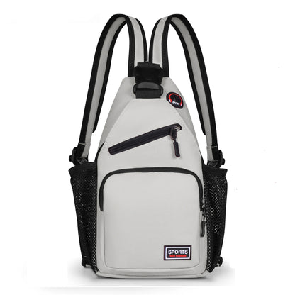 Small Women’s Chest Bag Crossbody – Oxford Travel Shoulder Backpack with Earphone Hole, Adjustable Sports & Messenger Bag