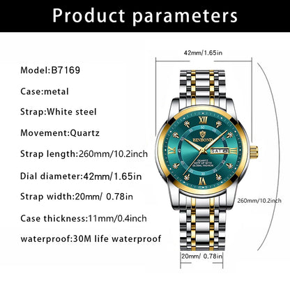 Top Brand Luxury Fashion Diver Watch Men 30ATM Waterproof Date Clock Sport Watches Mens Quartz Wristwatch