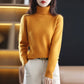 Autumn And Winter New 100% Mink Cashmere Sweater Women's High Neck Knitted Pullover Loose Korean Fashion Warm Women's Top