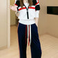 Casual Pullover Coat and Wide Leg Pants Suit for Women, Two-Piece Set Trouser Long Sleeve Loose Outfits Tracksuit Fashion 2023