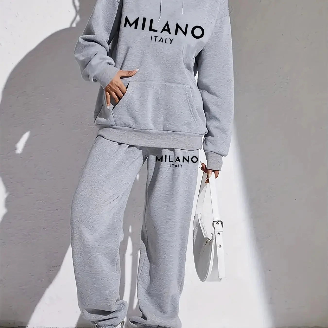 Women’s  MILANO Printed Hoodie Set | Cotton Blend Floral T-Shirt with Pocket & Full Sleeve – Comfortable Casual Outfit