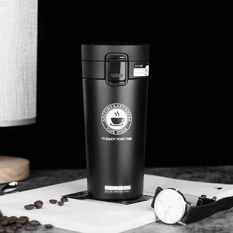 500ml Thermal Mug Double Wall Stainless Steel Coffee Cup Vacuum Flask Thermos Water Bottle Tea Coffee Leak-proof Thermos Mug