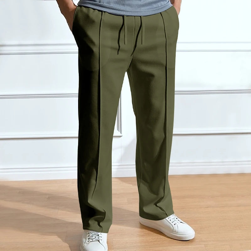 Spring/Summer Hot Selling Men's Fashionable Casual Solid Color Pants Loose Tight Cord Straight Pants