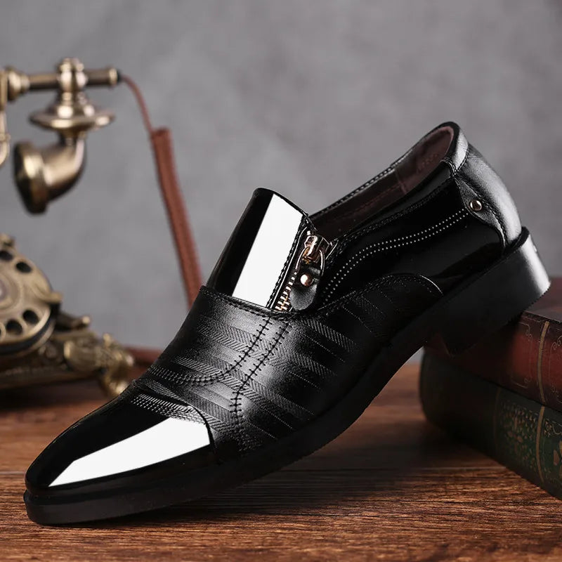 Classic Business Men's Dress Shoes Fashion Elegant Formal  Wedding Shoes Men Slip On Office Oxford Shoes For Men Black2022