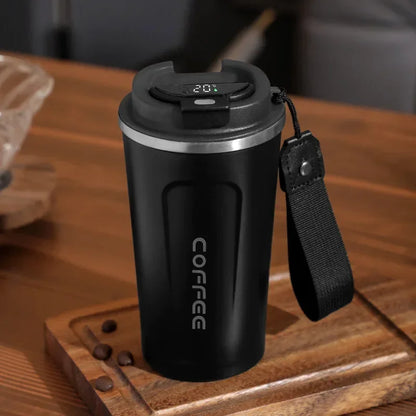 380/510ml Thermos Coffee Mug Stainless Steel Coffee Cup Temperature Display Vacuum Flask Thermal Tumbler Insulated Water Bottle