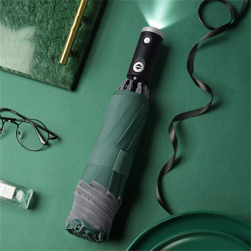 Portable UV Folding Automatic Umbrella Rain Wind Resistant Fashion Sun Umbrellas Reverse Umbrella Umbrella