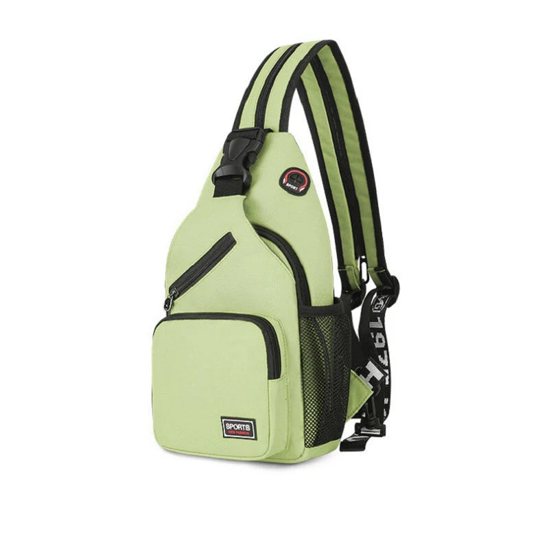 Small Women’s Chest Bag Crossbody – Oxford Travel Shoulder Backpack with Earphone Hole, Adjustable Sports & Messenger Bag