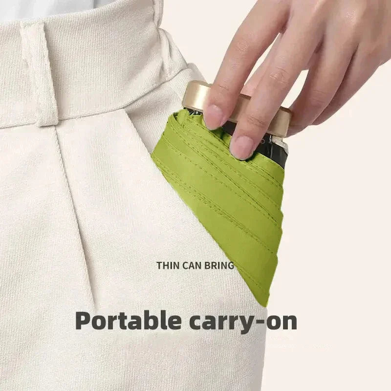 Mini Sun Umbrella Pocket Rain Umbrella Folding UV Ultraviolet Protection Sun Shade Pocket