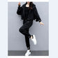 Women's Tracksuit Korean Elegant Hoodie Zipper Jacket Coat Sport Pants Two Piece Suit 2024 Spring Autumn New in Matching Set