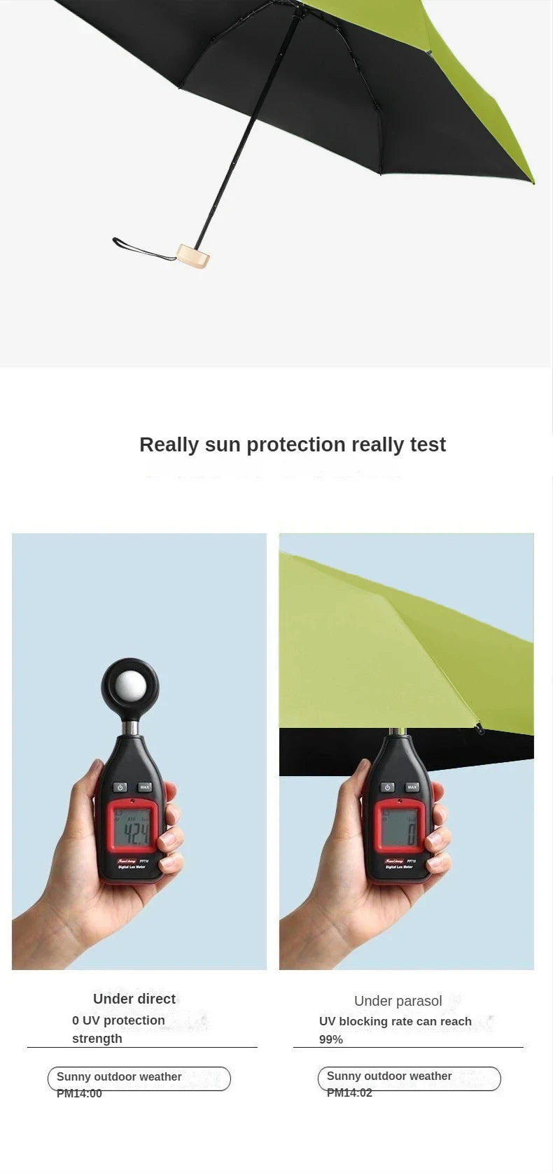 Mini Sun Umbrella Pocket Rain Umbrella Folding UV Ultraviolet Protection Sun Shade Pocket
