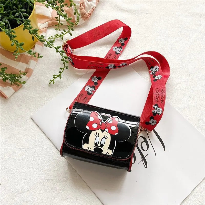 Disney Women's Bag Kids Bag Mickey Mouse Cartoon Pictures Shoulder Bags Cute Girl Messenger Bag Coin Purse Fashion Anime Gifts