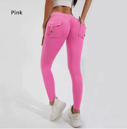 Peach Perfect Yoga Leggings - high waist pocket