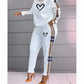 Fashion Women's Printed Long Sleeve Large Size Casual Suit