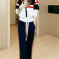 Casual Pullover Coat and Wide Leg Pants Suit for Women, Two-Piece Set Trouser Long Sleeve Loose Outfits Tracksuit Fashion 2023