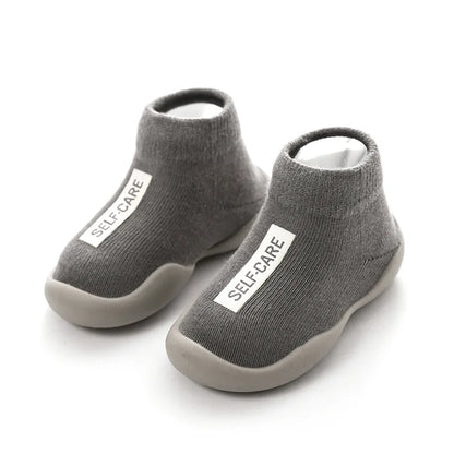 Baby First Shoes Toddler Walker Infant Boys Girls Kids Rubber Soft Sole Floor Barefoot Casual Shoes Knit Booties Anti-Slip