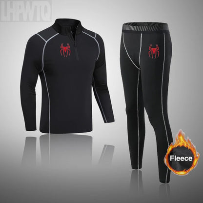 Winter Thermal Underwear Men Long Johns Sets Fleece Warm ski Thermal Underwear Sports  Winter Thick Thermo Underwear Sets