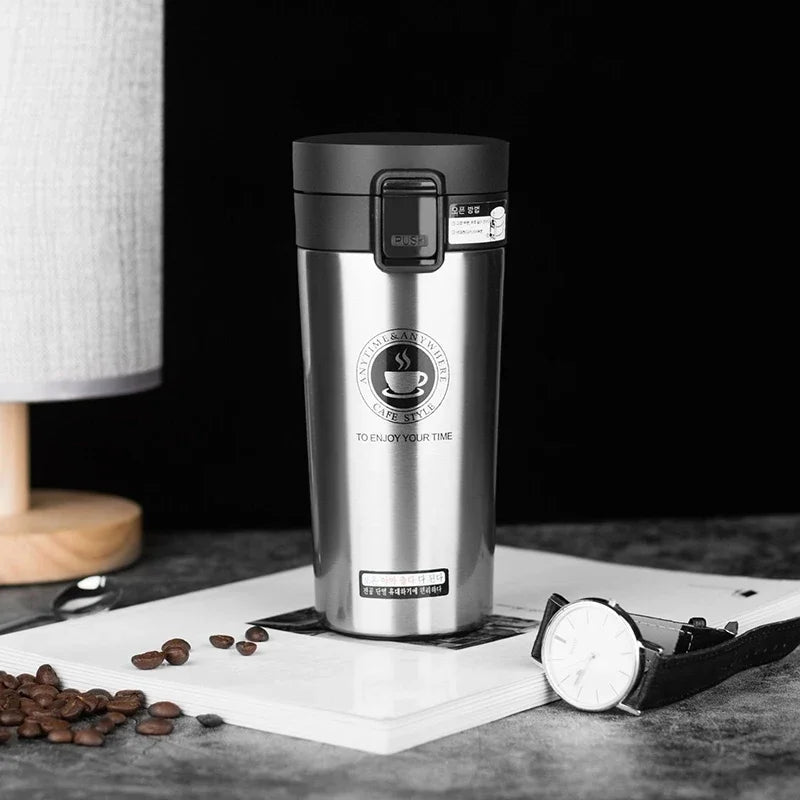 500ml Thermal Mug Double Wall Stainless Steel Coffee Cup Vacuum Flask Thermos Water Bottle Tea Coffee Leak-proof Thermos Mug