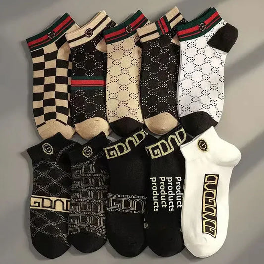Summer Socks 1pair Absorbent Anti-odor Cotton Ankle Socks Pop-socks Moisture Absorbent Sweat-absorbent Short Tube