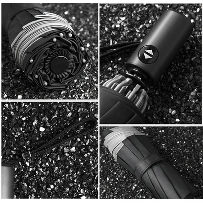 Portable UV Folding Automatic Umbrella Rain Wind Resistant Fashion Sun Umbrellas Reverse Umbrella Umbrella