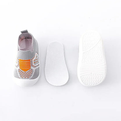 Baby Shoes Anti-slip Breathable Infant Crib Floor Socks with Rubber Sole for Children Girls Boys Mesh Shoes Soft Bottom Slippers