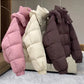 Women Parkas 2024 New Korean Winter Jacket Casual Loose Down Coat Oversize Hooded Warm Soft Cotton Puffer Snow Wear Jackets