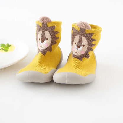 Baby First Shoes Toddler Walker Infant Boys Girls Kids Rubber Soft Sole Floor Barefoot Casual Shoes Knit Booties Anti-Slip