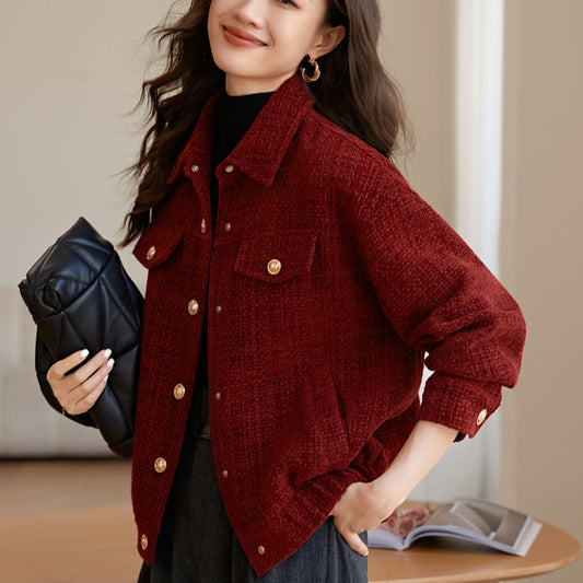 Lucky Red Kafuu Thickened Coat For Women