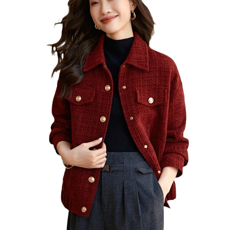 Lucky Red Kafuu Thickened Coat For Women