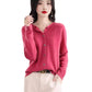 Fashion Merino Wool Cardigan Sweater Women O-Neck Long-sleeve Cashmere Knitwear Spring Autumn Female Clothing Tops