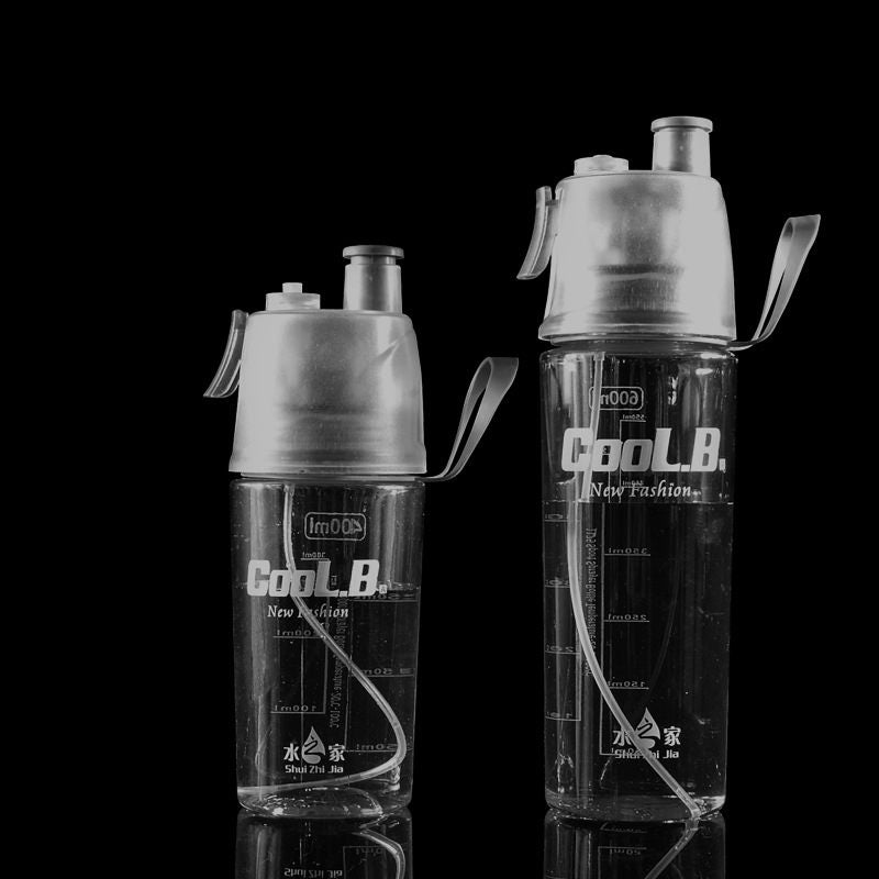 Sports Plastic Spray Water Bottle Water Bottle Outdoor Cooling Water Bottle Creative Gift New Strange Cup