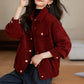 Lucky Red Kafuu Thickened Coat For Women