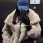 TRAFZA 2024 Autumn Winter Women Casual Faux Fur Jackets Fashion Streetwear Solid Oversized Turn Down Collar Elegant Thick Coats