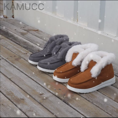 Women's Shoes  Winter New Large Size Women's Shoes 35-43 Low-top Casual Suede Women's Cotton Shoes