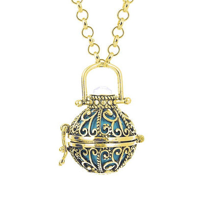 Long pendentif populaire rétro Diffusion de parfum, chaîne de pull creuse à la mode, nouveau cadeau féminin, collier d'aromathérapie transfrontalier 