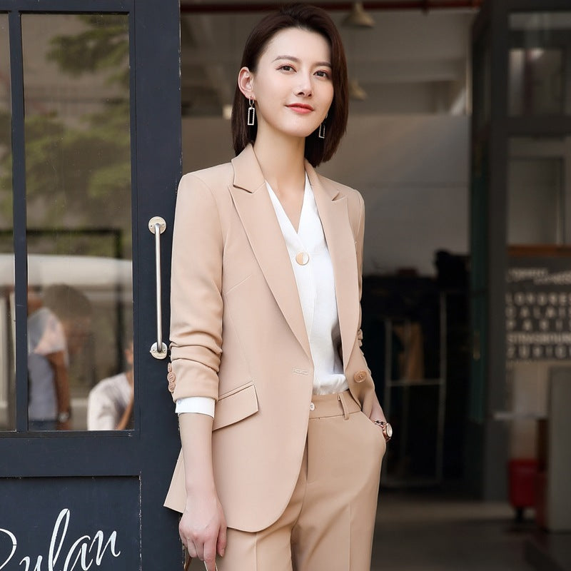 Professional Suit Women  New Autumn Temperament Self-cultivation Small Fragrance Suit White-collar Overalls Commuter Formal Wear OL