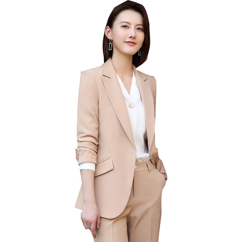 Professional Suit Women  New Autumn Temperament Self-cultivation Small Fragrance Suit White-collar Overalls Commuter Formal Wear OL