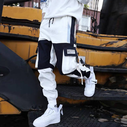 Salopette Ins pour hommes, Leggings multi-poches de marque tendance, pantalons décontractés à neuf points d'automne pour hommes, étudiants, Version coréenne de la tendance 