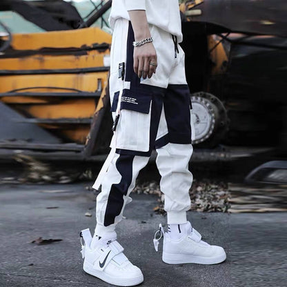 Salopette Ins pour hommes, Leggings multi-poches de marque tendance, pantalons décontractés à neuf points d'automne pour hommes, étudiants, Version coréenne de la tendance 