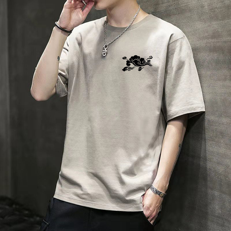 Men's Short-sleeved T-shirt 2020 New Summer Trend Korean Loose Bottoming Shirt Clothes Compassionate Large Size Youth