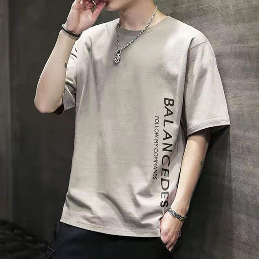 Men's Short-sleeved T-shirt 2020 New Summer Trend Korean Loose Bottoming Shirt Clothes Compassionate Large Size Youth