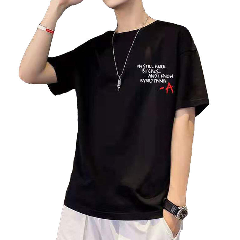 Men's Short-sleeved T-shirt 2020 New Summer Trend Korean Loose Bottoming Shirt Clothes Compassionate Large Size Youth