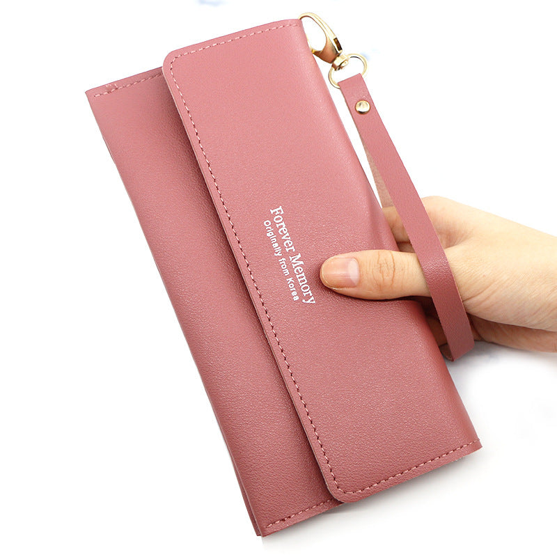 Long Simple Solid Color Ladies Wallet